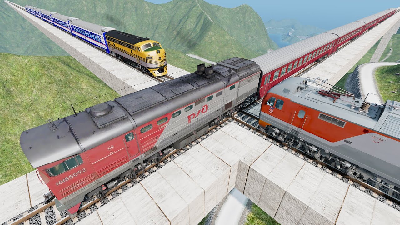 Crazy High Speed Train Crashes #98 - Beamng drive | Dancing Cars