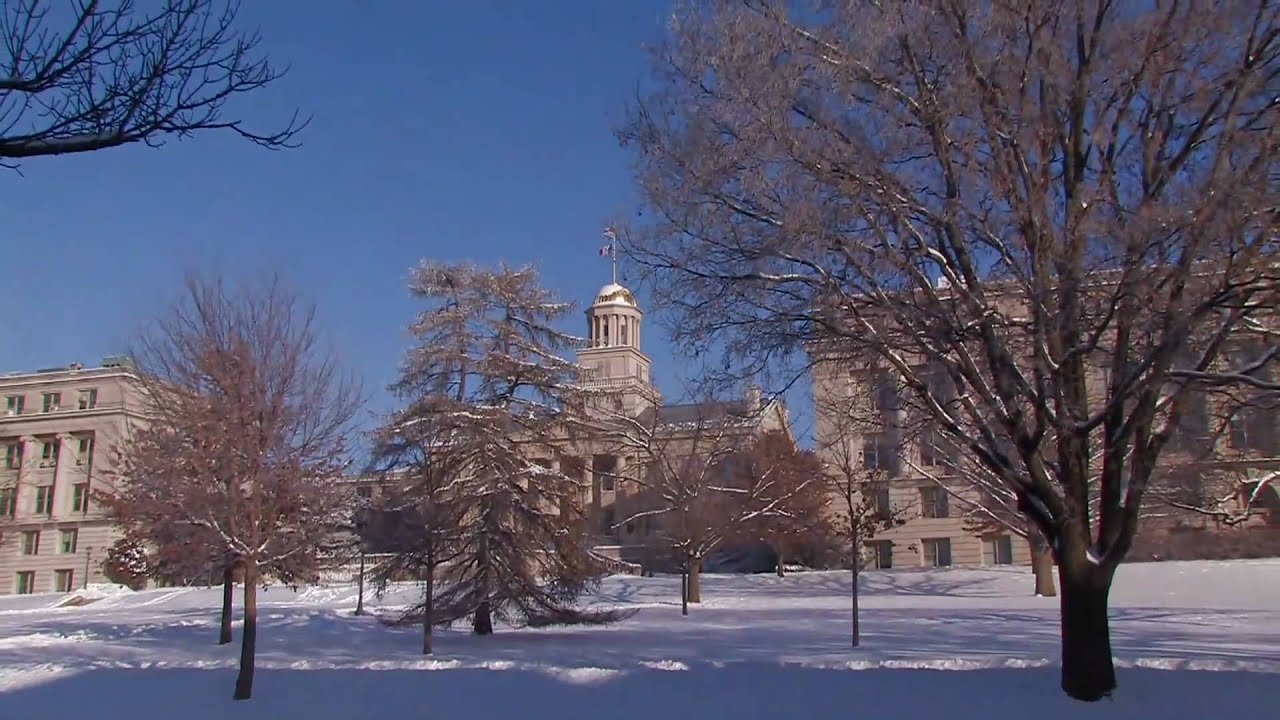 Winter scenes from the Iowa campus