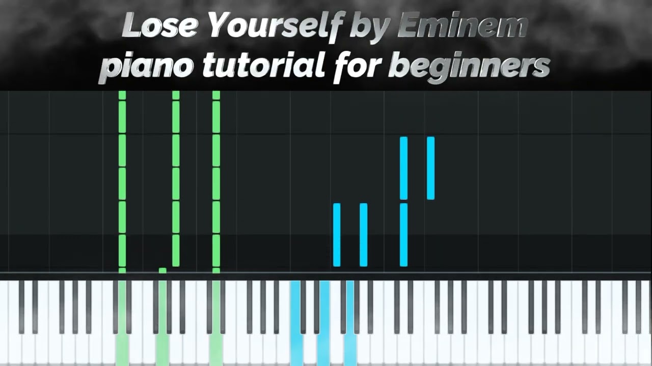 Lose Yourself by Eminem. Music simple piano tutorial. Easy for beginners. #piano #easypianotutorial