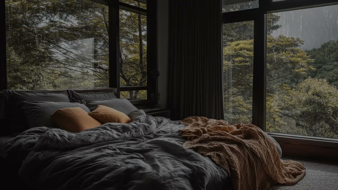 Rain ambience flows through late hours 🌧️ softening thoughts and easing tension away
