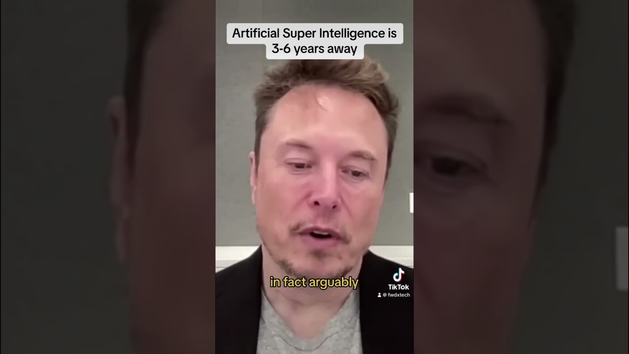 Искусственный суперинтеллект появится через 3&ndash;6 лет #илонмаск #ИИ #интервью