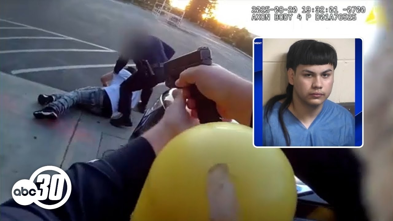Fresno police release video of officer striking armed suspect with patrol car
