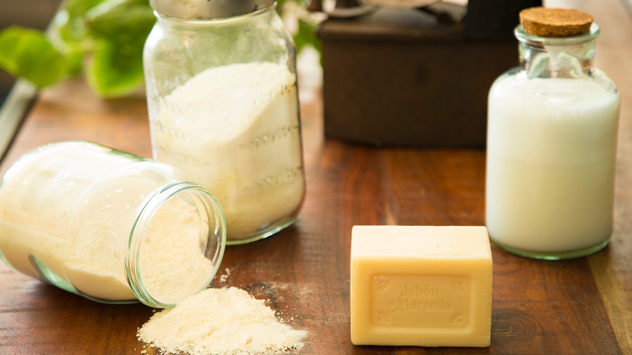 Cómo Hacer JABÓN NATURAL CASERO  en POLVO  y LÍQUIDO para LAVADORA: GUIA Paso a Paso