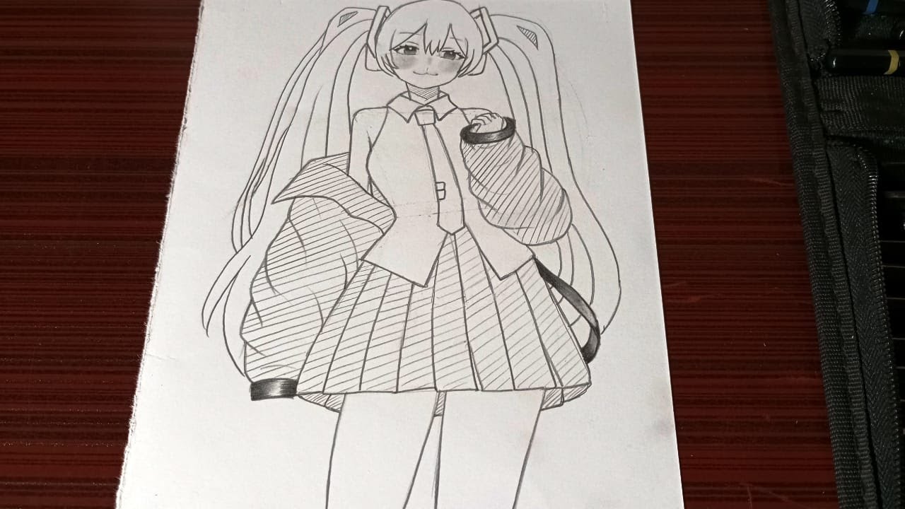 How to draw Miku Hatsune easy tutorial | Step by step tutorial | Easy anime drawing