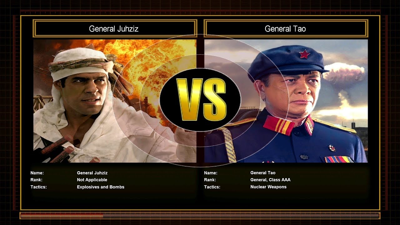Shockwave Challenge Mode: General Juhziz vs General Tao