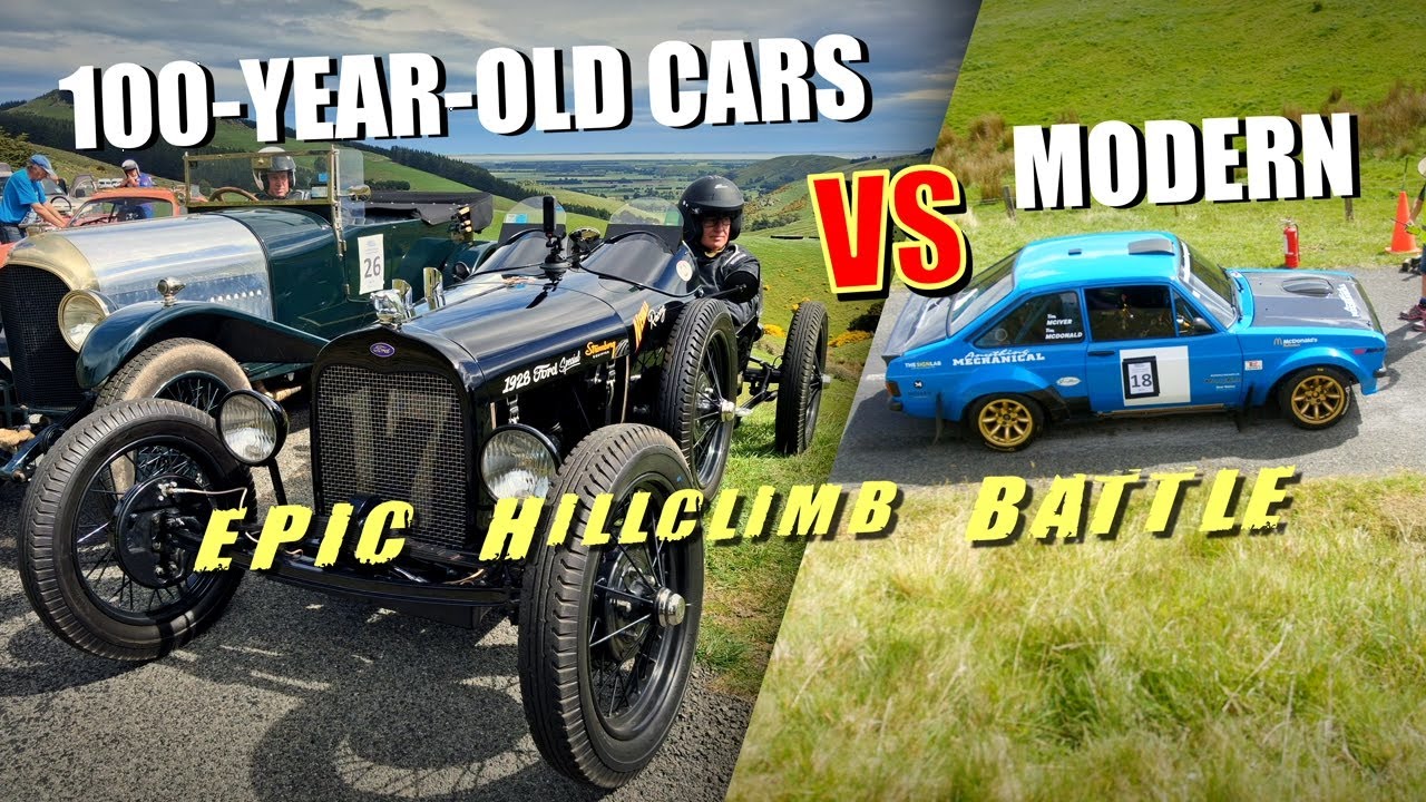 1928 Model A & 1925 Bentley BATTLE Modern Cars on the Hill!