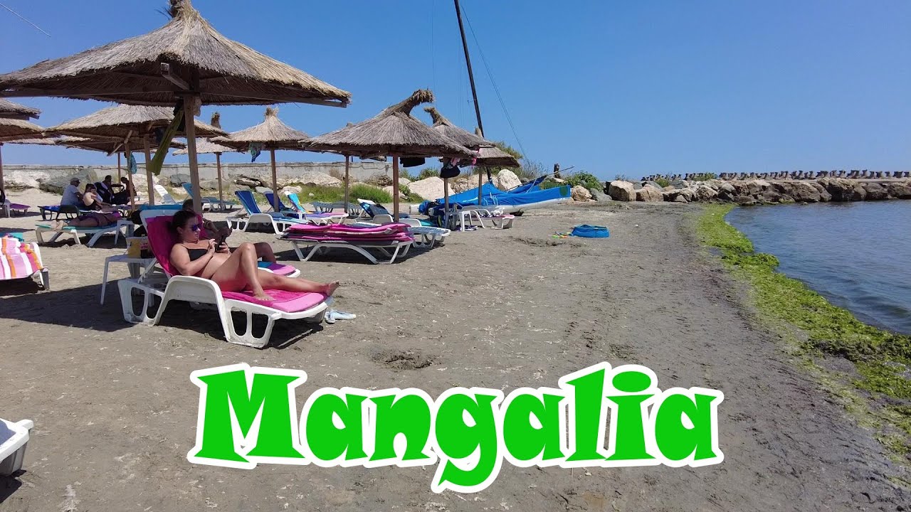 Mangalia, plaja Farul Genovez si Eminescu, August - Beach, Romania - litoral vacanta concediu