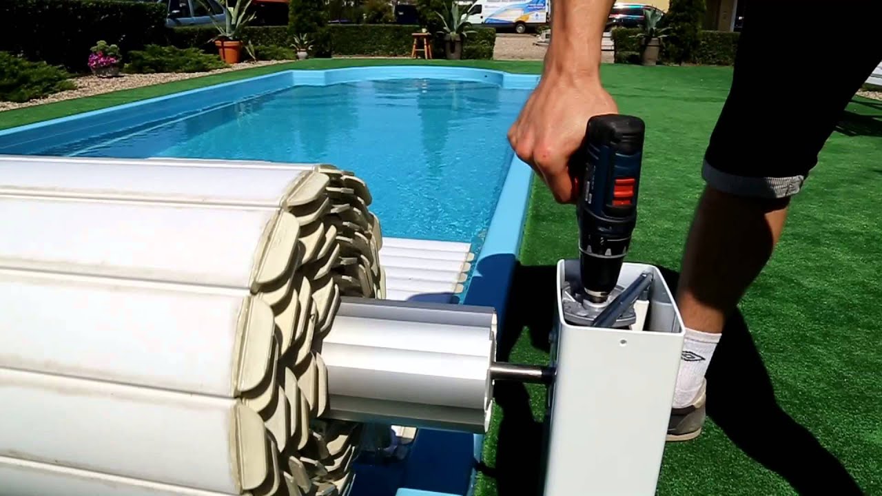 Schwimmbadabdeckung Schwimmbadrolladen Liderpool (handkurbel)