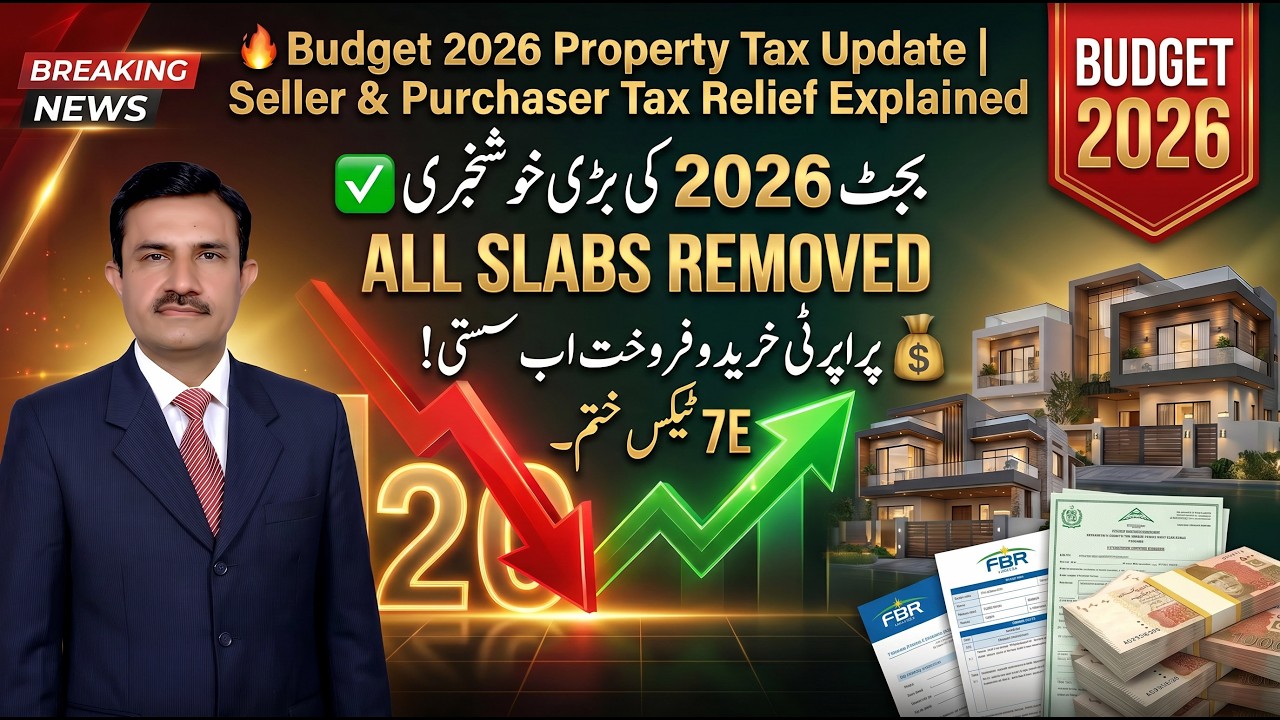 Lahore Real Estate Big Budget Updates: New FBR Tax Rates and Slabs for Property Sellers Buyers