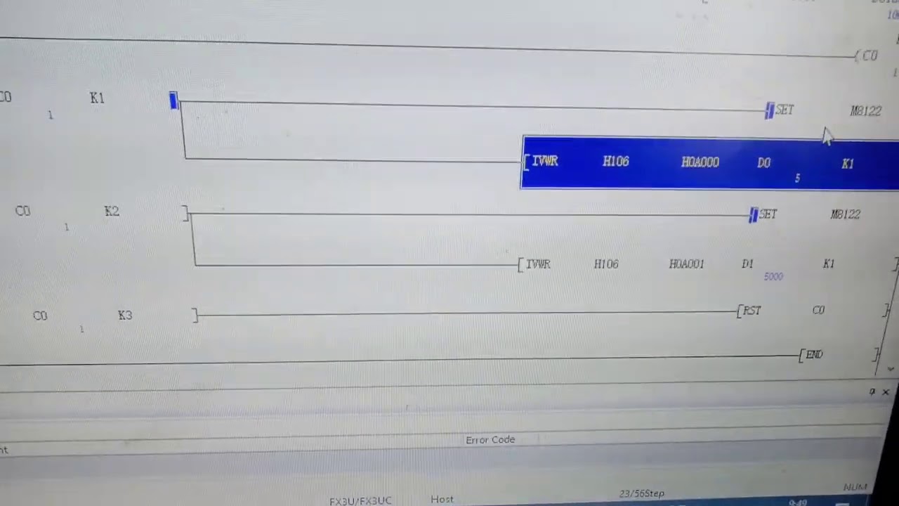 ПЛК Lollette  FX3U-24MT  работа с частотным преобразователем instart mci