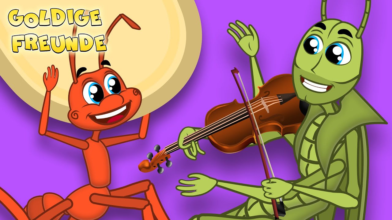 Die Ameise und die Heuschrecke kinderlied | Kinderlieder zum mitsingen | Goldige Freunde
