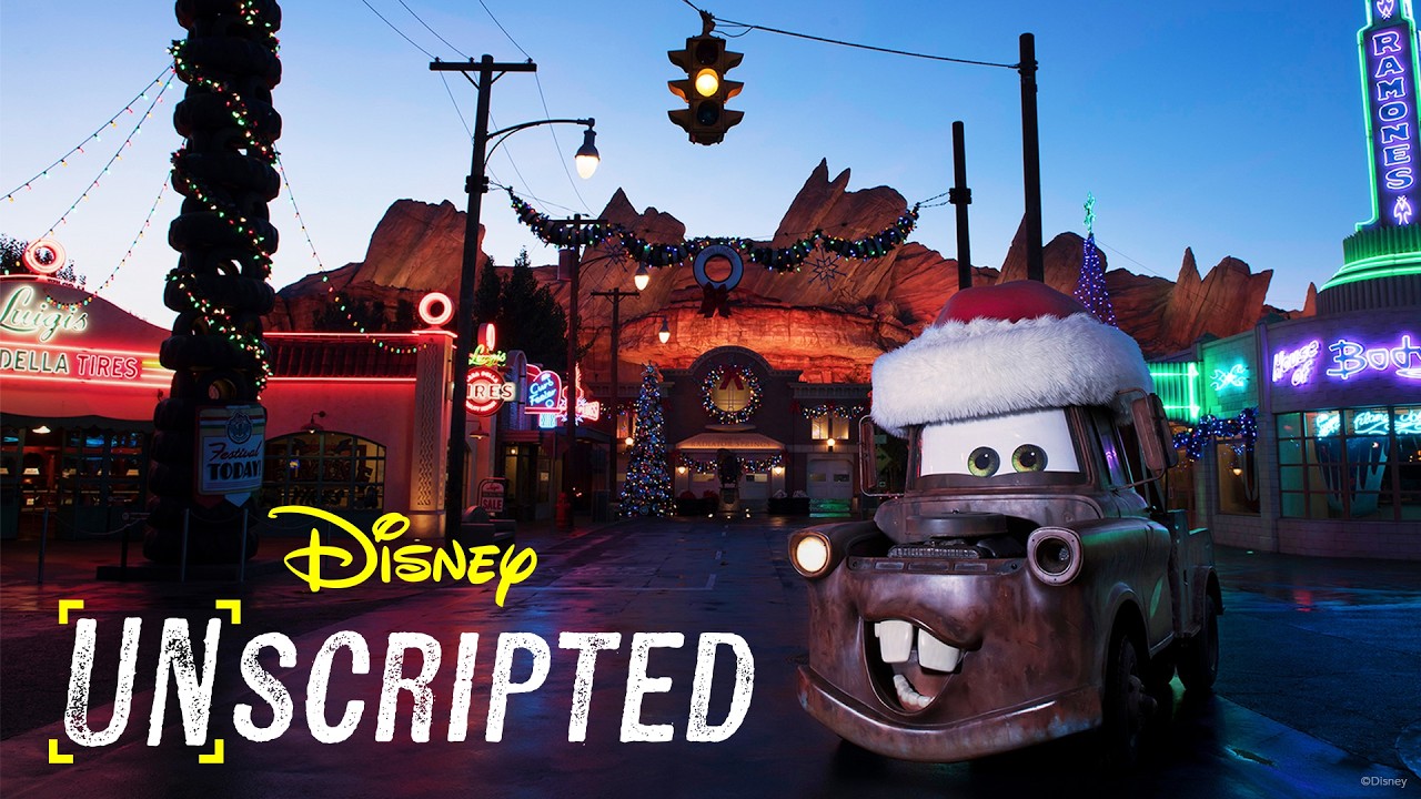 Transforming Cars Land From Halloween To Holidays Before Sunrise | Disney Unscripted