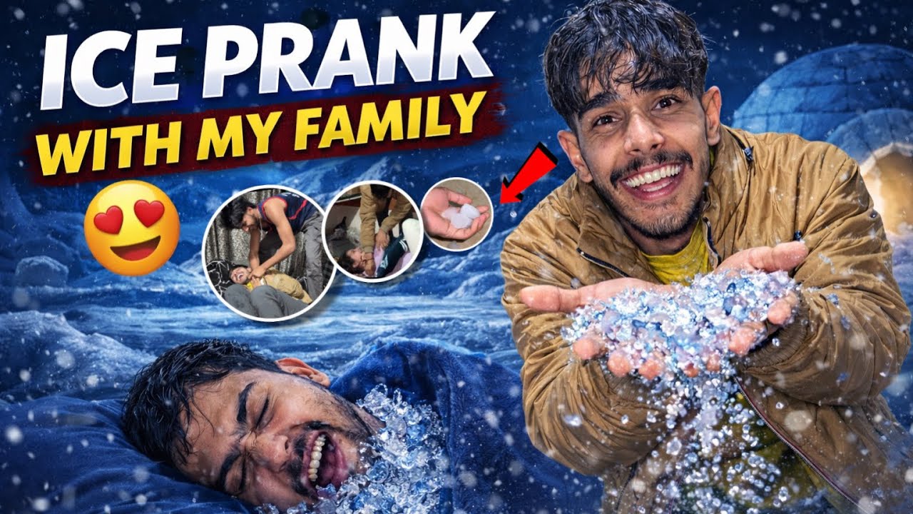 SARDI में धमाका: FAMILY ICE PRANK!🥶🧊🤫|| @nitishattrii #prank #desi #haryanvi #familyvlog #ice #cool 