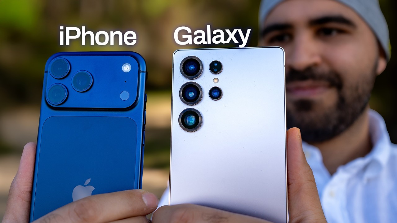 iPhone 17 Pro Max против Galaxy S25 Ultra – Реальный тест камеры и батареи в течение дня!