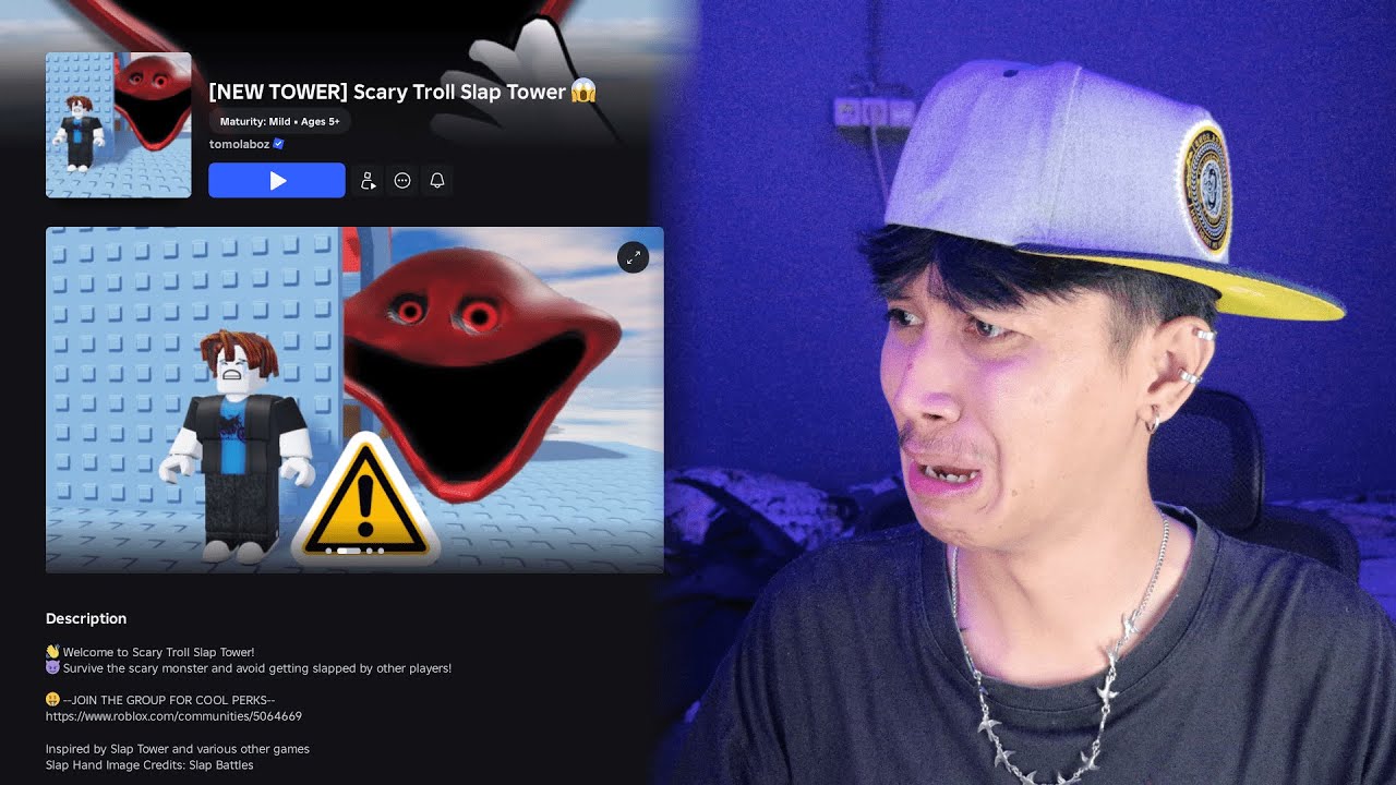 🔴[LIVE] MAIN CACING? - ROBLOX TROLL SLAP TOWER