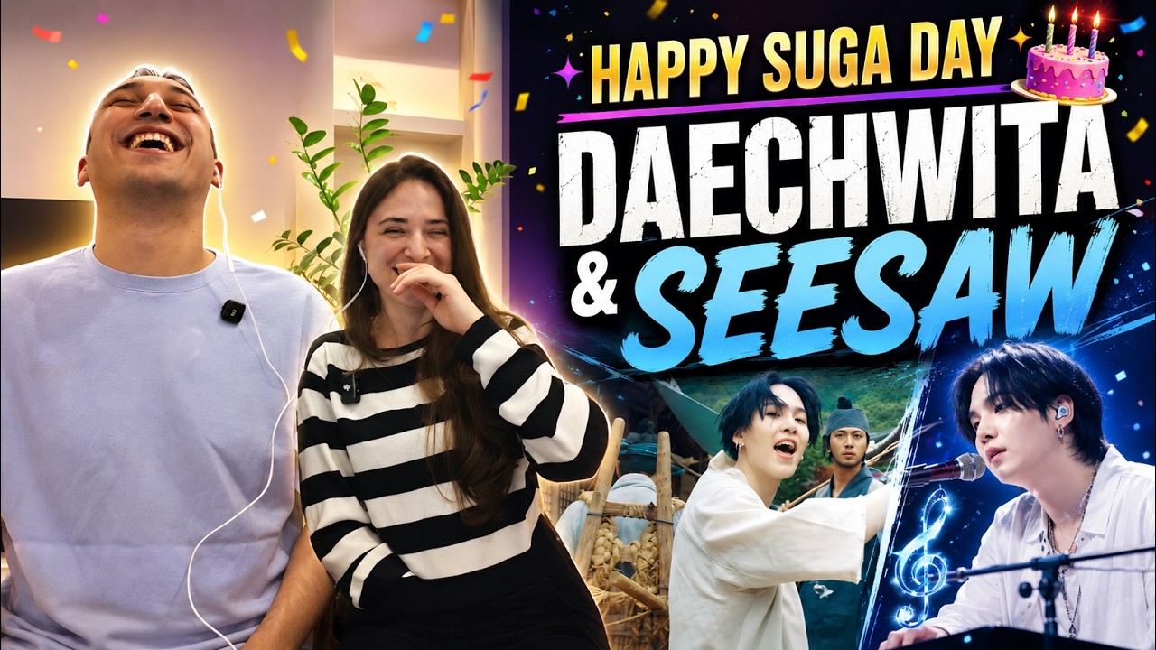 С днем ​​рождения, Мин Юнги, 'SUGA'! 🎂 💜 Мы смотрим клипы на песни DAECHWITA и SEESAW.