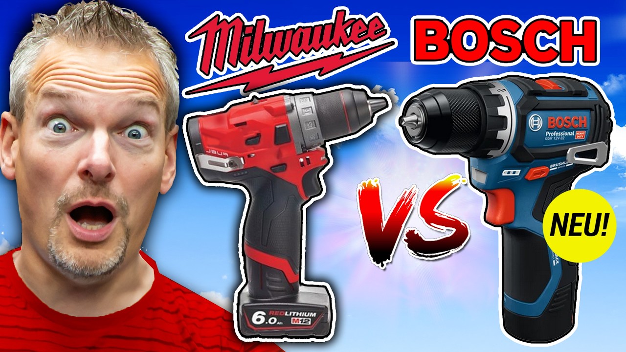BOSCH BLAMAGE? Neuer Bosch GSR 12V 32 Akkuschrauber gegen kompakten Milwaukee M12
