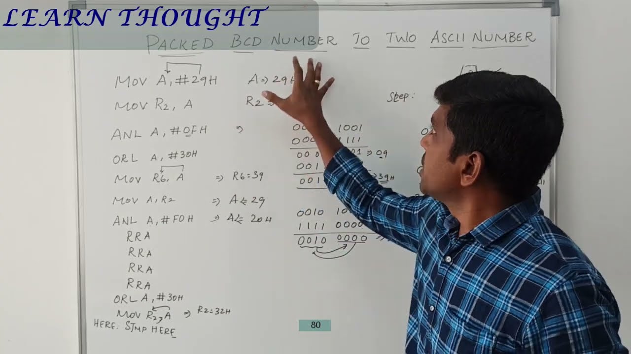 ALP for BCD to ASCII Convertion in 8051 Microcontroller || S VIJAY MURUGAN || Learn Thought