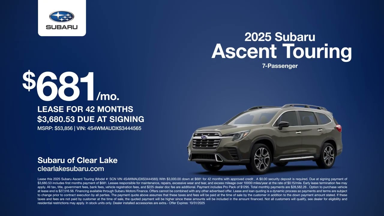 Subaru Ascent 10/18/2025 6309018