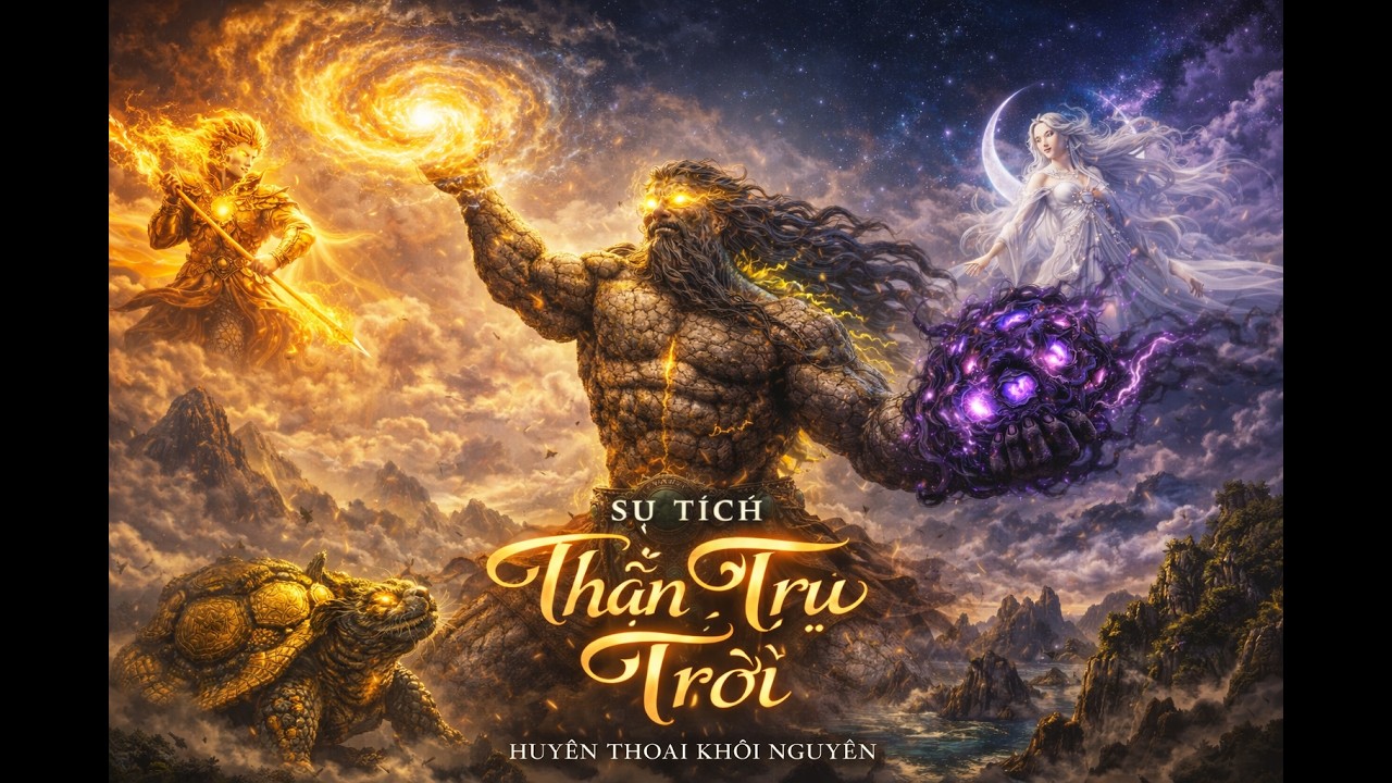 SỰ TÍCH THẦN TRỤ TRỜI: Huyền Thoại Khởi Nguyên | Phim Hoạt Hình 3D Cinematic 8K