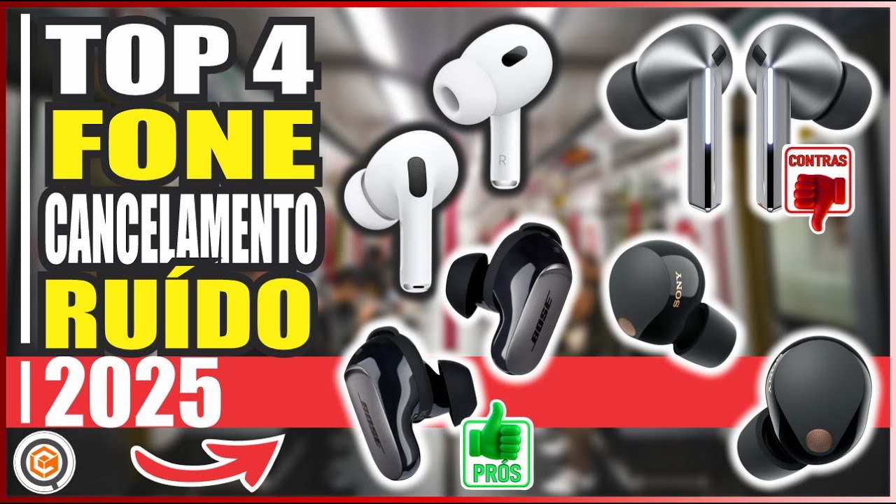MELHOR FONE de OUVIDO TWS 2025: ANC, Som Premium e Bateria Comparados (AirPods vs Sony vs Samsung)!