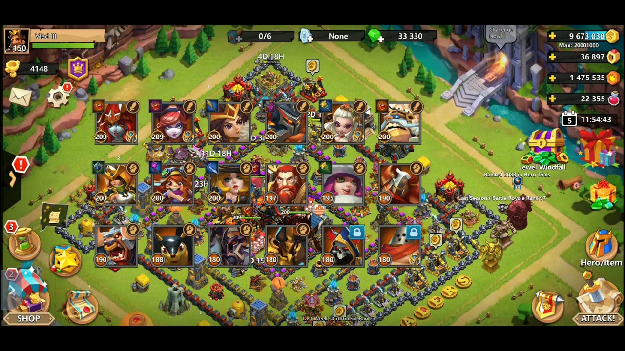 clash of lords 2 - level 201 heros how to