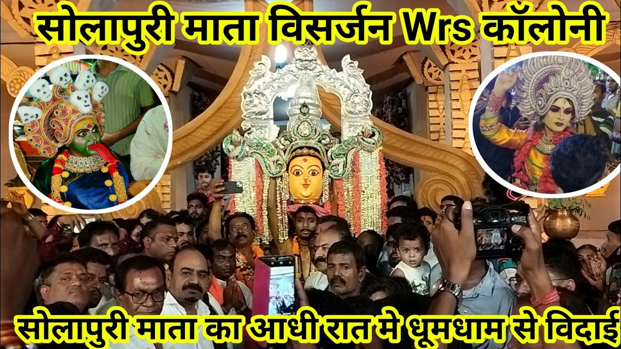 सोलापुरी माता का देर रात धूमधाम से विदाई | Wrs Solapuri Mata Visarjan | Raipur Solapuri Mata puja