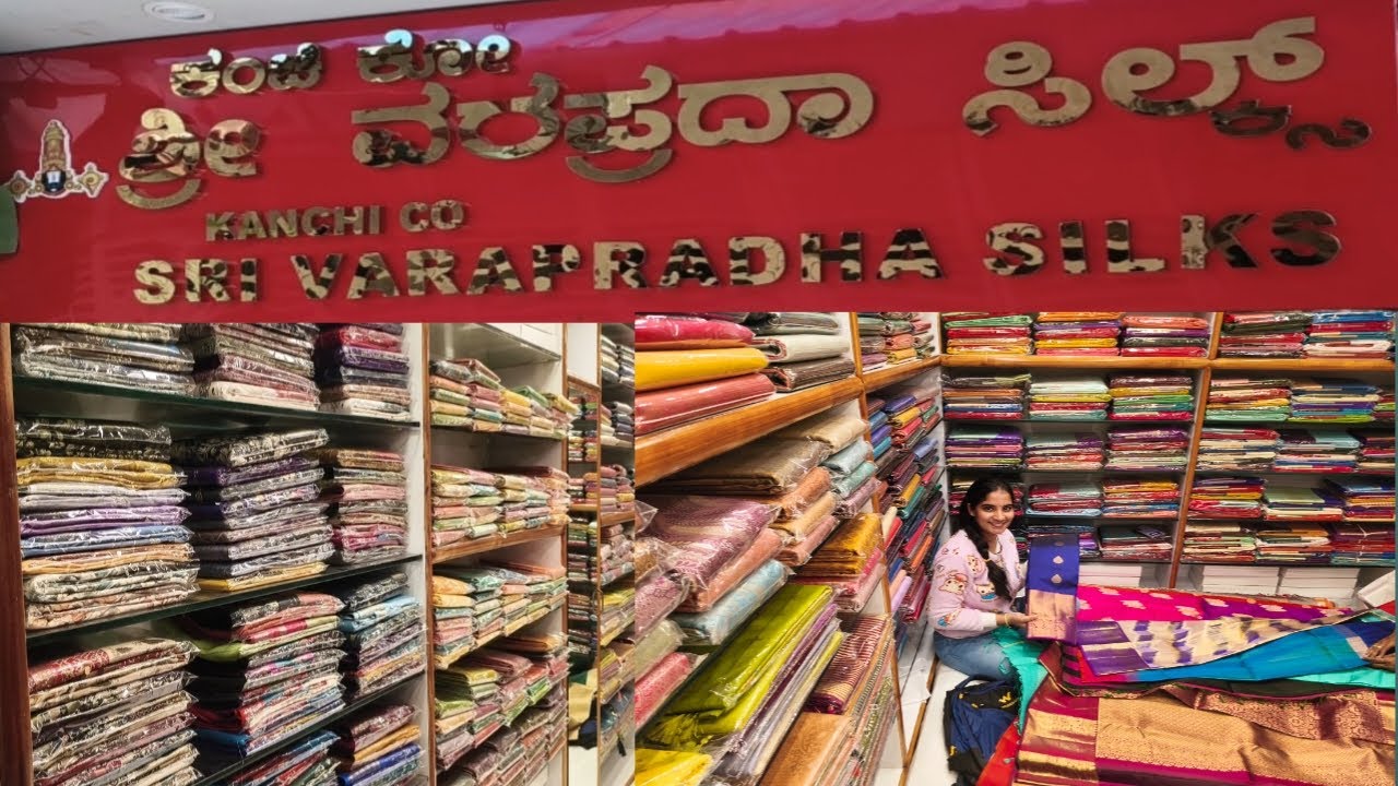 ಟ್ರೆಡಿಷನಲ್ ರೇಷ್ಮೆ ಸೀರೆಗಳು ಚಿಕ್ಕಪೇಟೆ ||Traditional silk sarees in chickpet||#hassanhudgivlogs #vira
