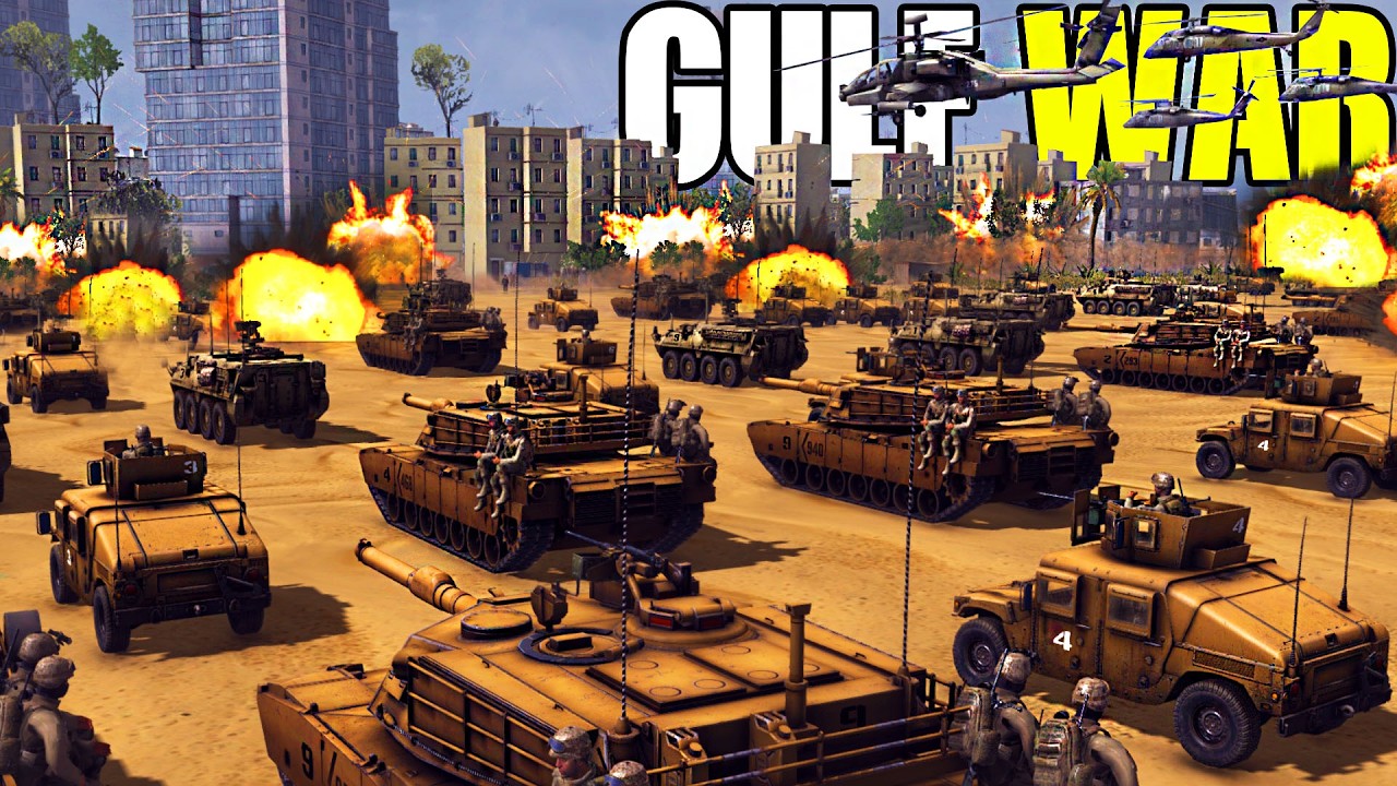 Full-Scale US Army GULF WAR Siege of CITY DEFENSES! - Gates of Hell: Modern Warfare Mod