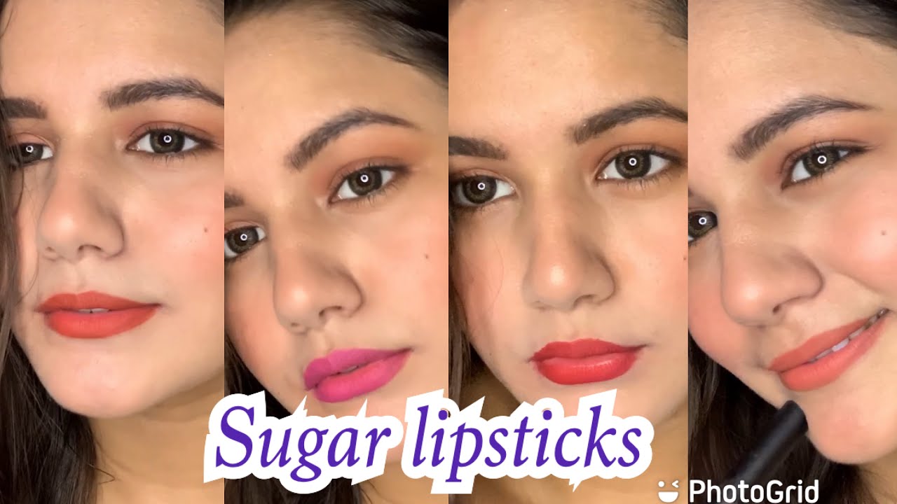 SWATCHING BEST OF SUGAR LIPSTICKS SHADES || Sugar cosmetics || Sanskriti Gupta ||