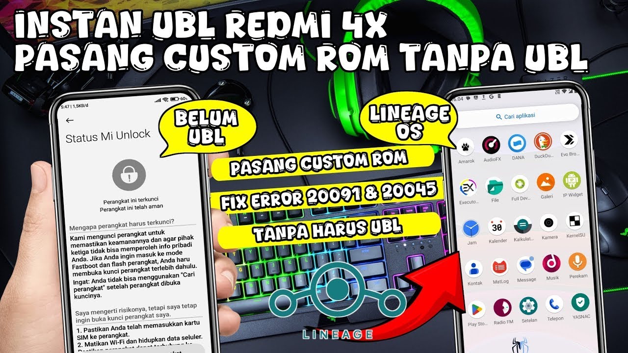 Cara UBL Instan Redmi 4x -  Fix Error Code 20045 & 20091 - Cara Pasang Custom ROM Tanpa UBL Redmi 4x