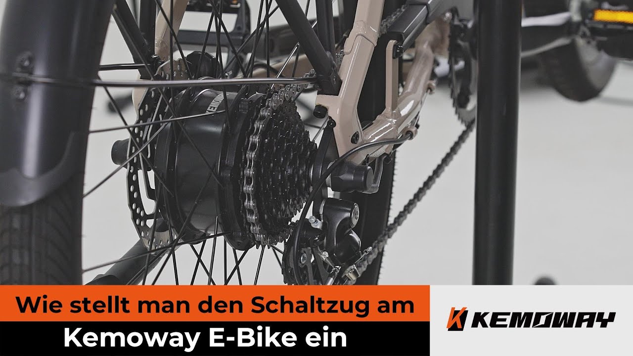 Wie stellt man den Schaltzug am Kemoway E-Bike ein?
