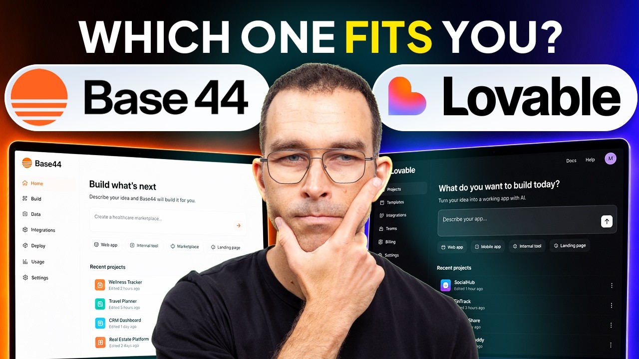 Base44 vs Lovable | The ULTIMATE AI app builder comparison