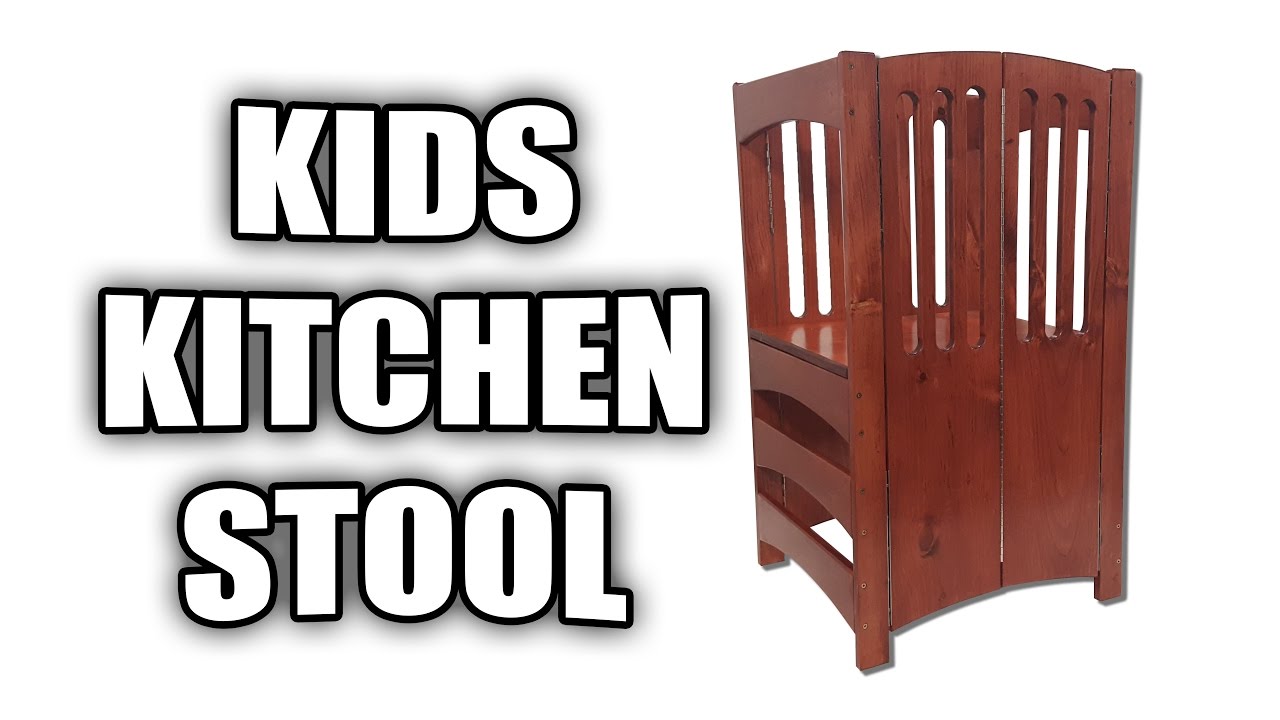 DIY Folding Kids Kitchen Stool - Free Plans!