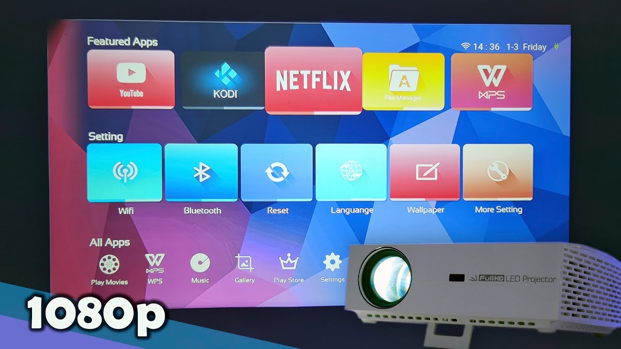Lo tiene CASI TODO este proyector AUN F30UP con Android y 1080p ¿6500 lumens?