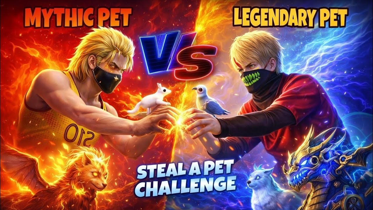 New challenge😱, Legendary pet vs Mythic pet, full funny video and challenge video, #freefire 