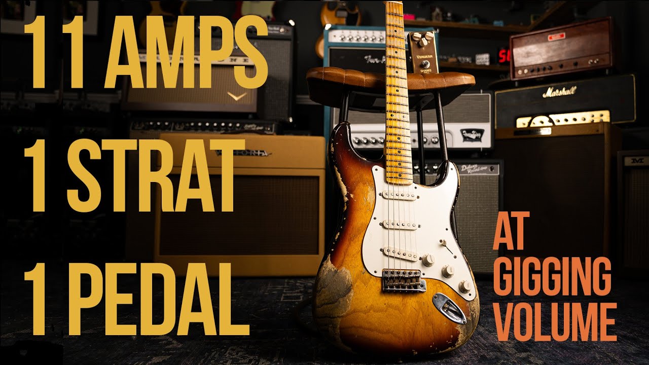 11 Different Amps, 1 Guitar at GIGGING VOLUME.. Two Rock, Magnatone, Tone King, Marshall,  Fender