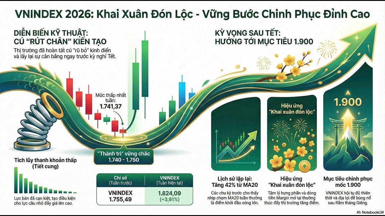 VNINDEX 2026: KHAI XU&Acirc;N Đ&Oacute;N LỘC - VỮNG BƯỚC CHINH PHỤC ĐỈNH CAO