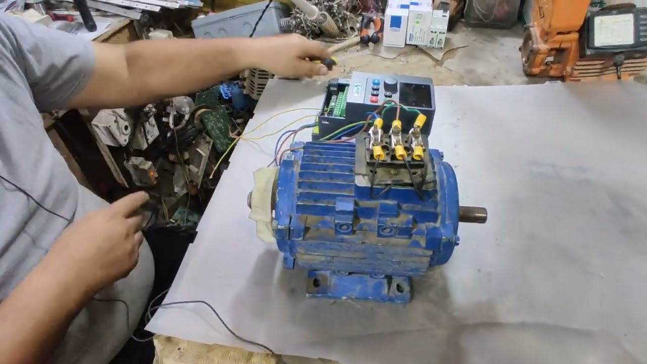 كيفية ربط ماطور 3فيز مع انفرتر شركة اكد