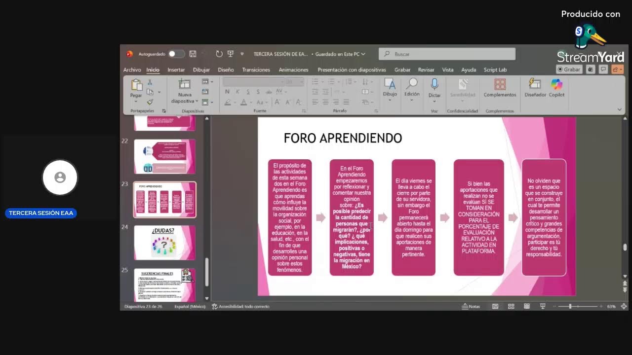 TERCERA SESION DE EAA