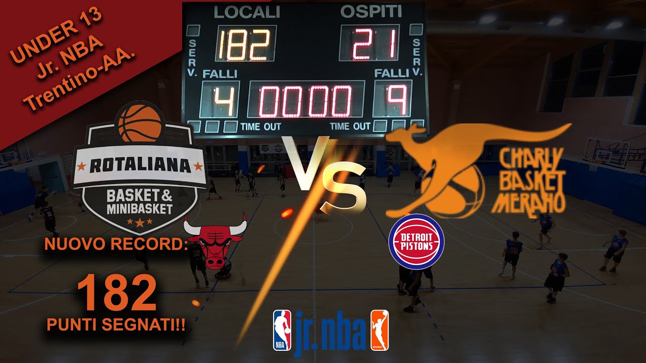 Under13 Jr. NBA Trentino: Rotaliana BULLS 182 - 21 Charly Merano PISTONS