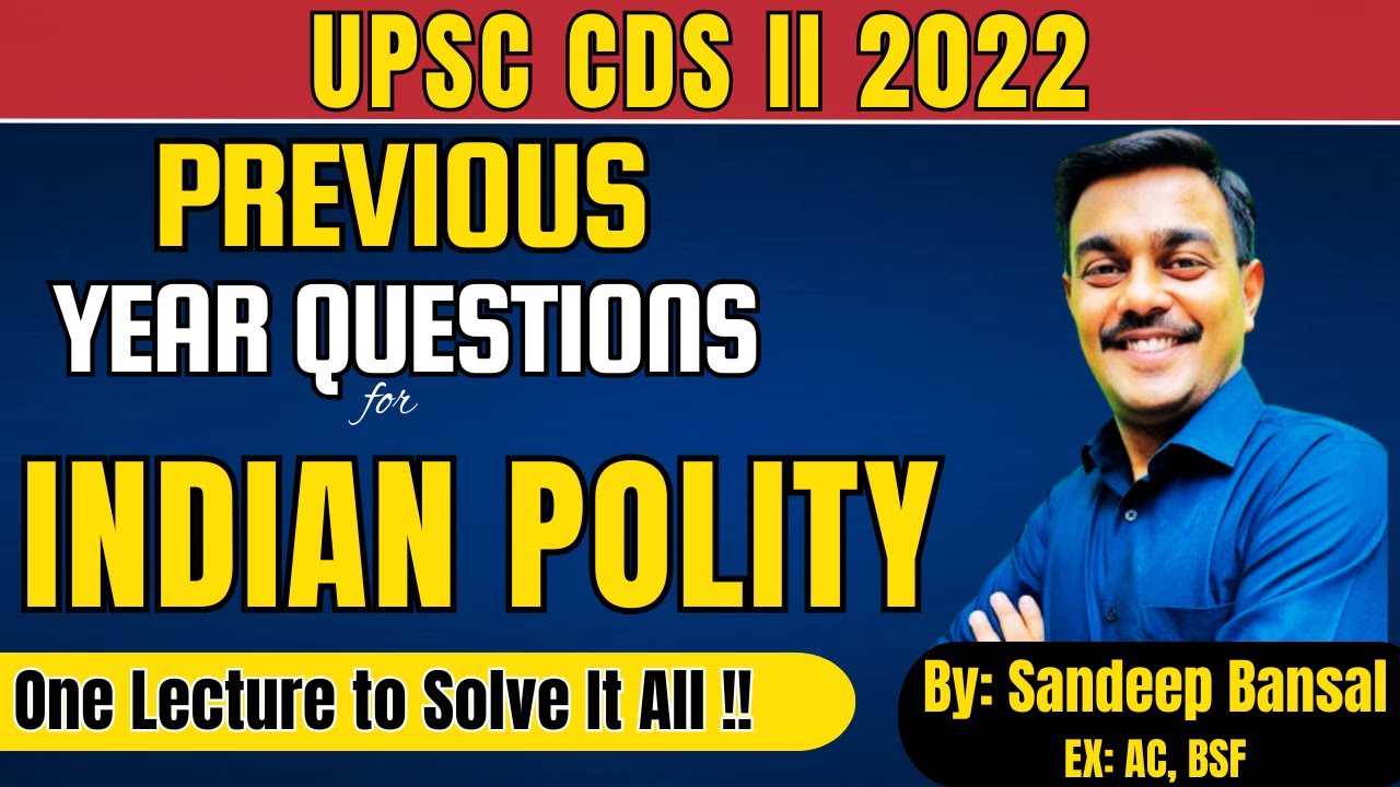 ( L-3) Indian Polity CDS 2022: Topic Wise PYQ | DPSP | Fundamental Duties | State Policy | #pyq