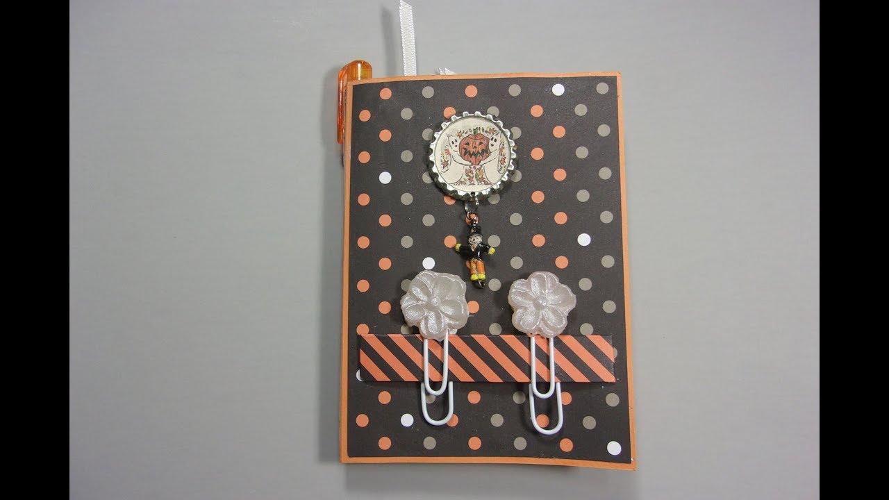 Covered Notepad with Extras, Hot Glue Decorated Paper Clips