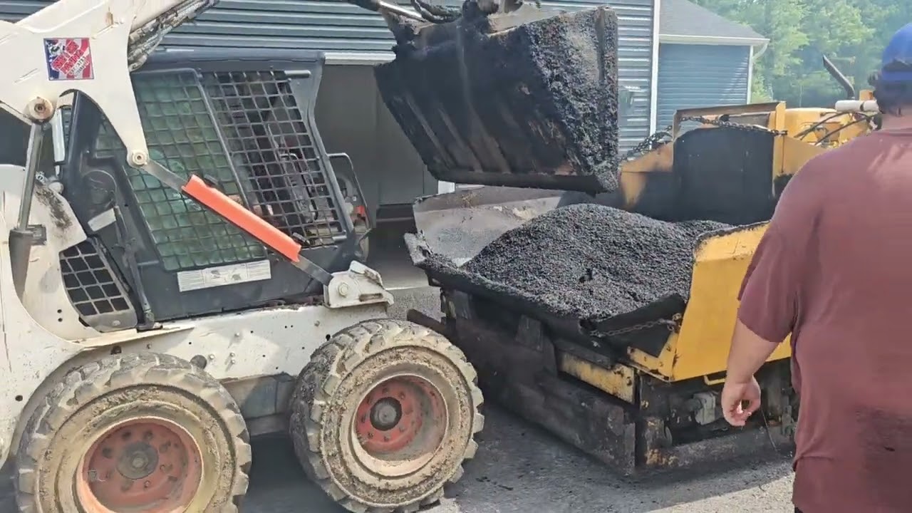Asphalt paving driveway