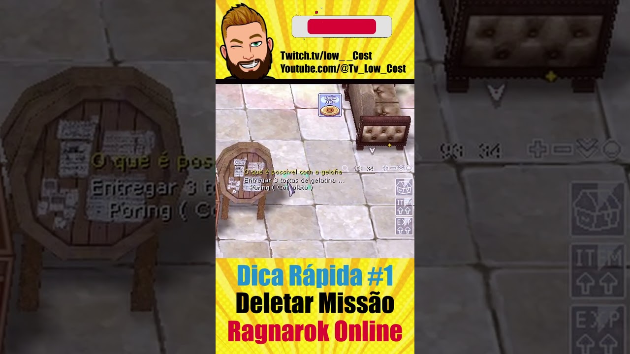 Dica R&aacute;pida #1 - Deletar Miss&atilde;o - Ragnarok Online Latam #dicas #ragnarokonline #games #ragnarok