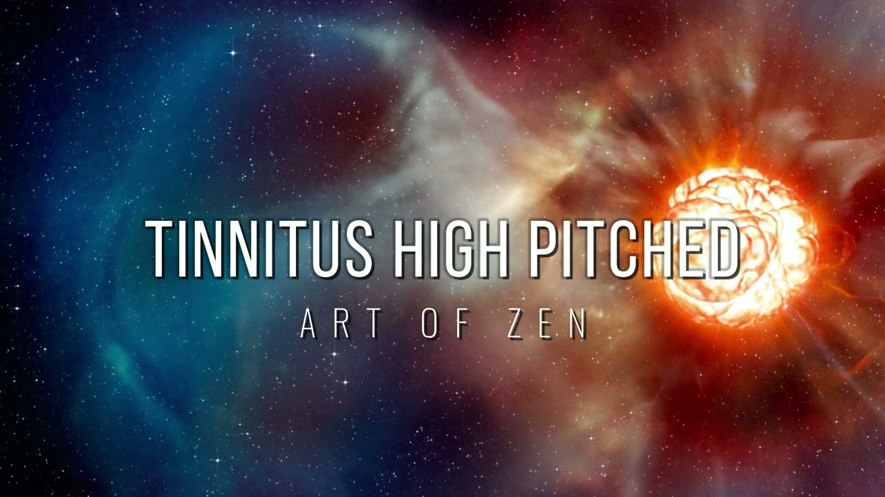 High Pitch Tinnitus Sound Therapy  ▶ Dark Screen Tinnitus Relief for Sleep 12 Hours