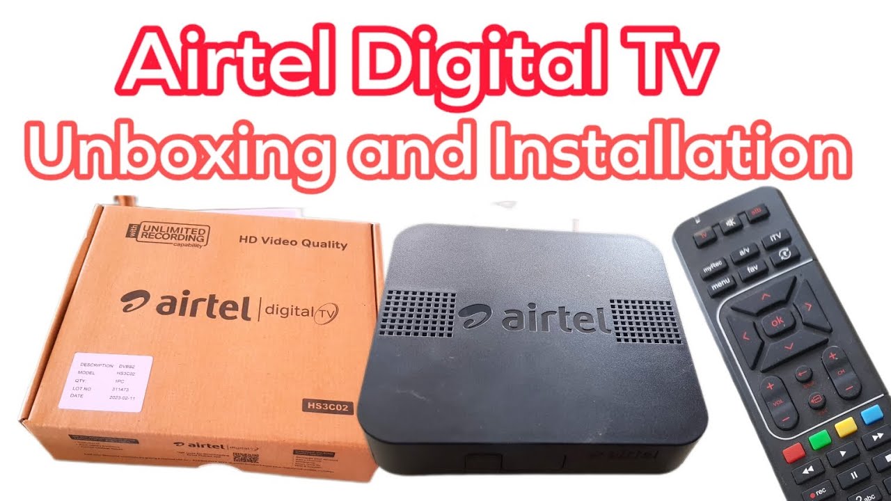 Airtel Digital Tv Se top box Unboxing and First Installation Telugu | @NaniDth