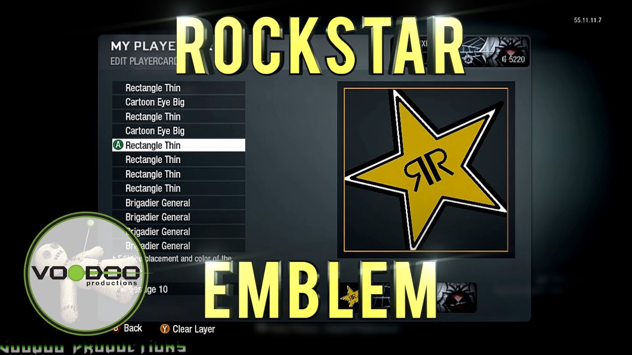 Rockstar Emblem/Logo : Call of Duty Black Ops (Emblem Editor Series) Episode 3