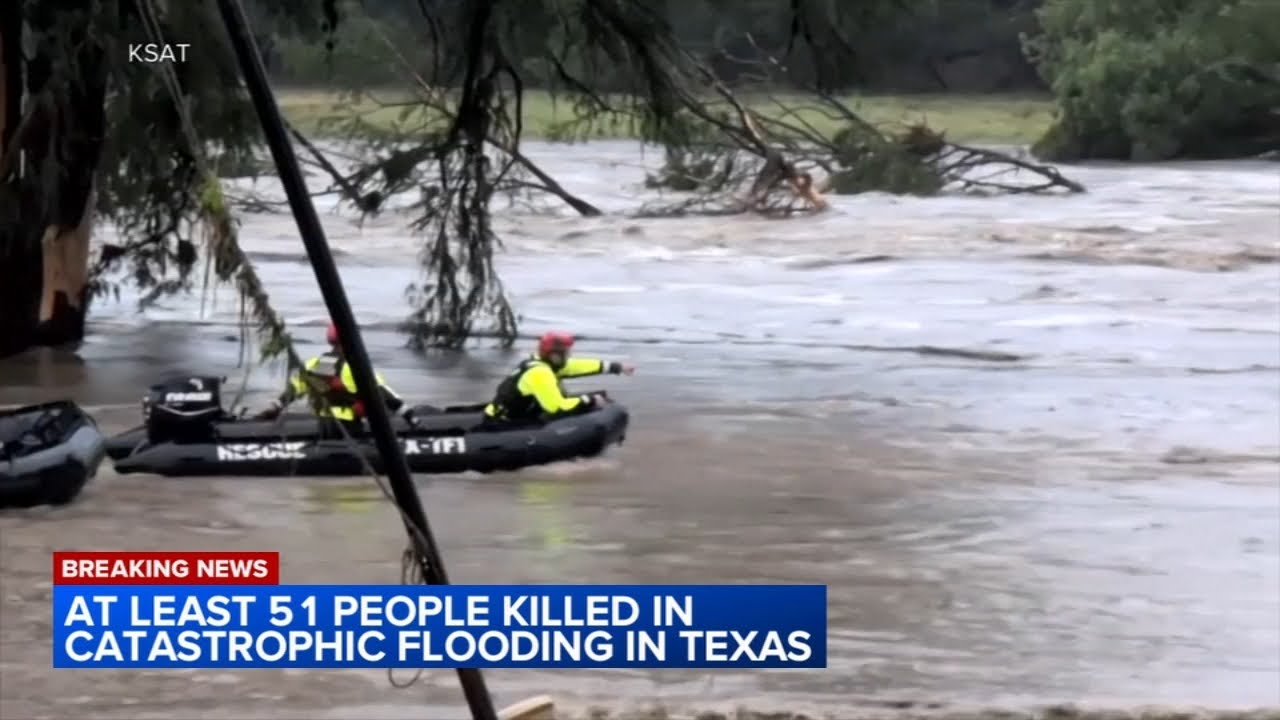Texas flooding latest: Flash floods leave at least 51 dead, search continues for 27 missing girls
