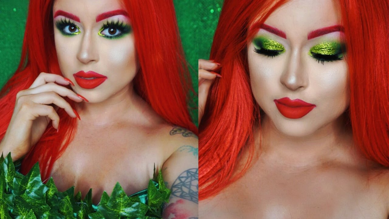 Posion Ivy Glam Halloween Makeup Tutorial